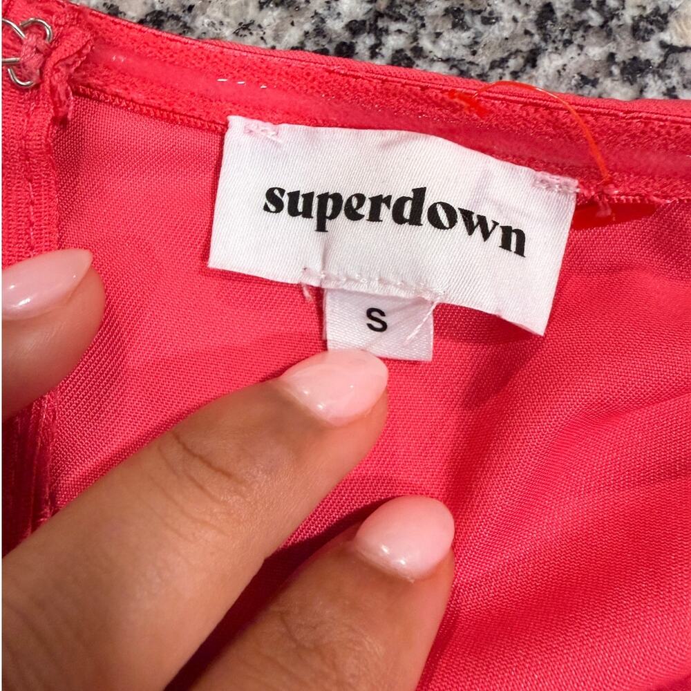 Superdown Hot Pink Ruffle Mini Dress - Small - Picture 7 of 10